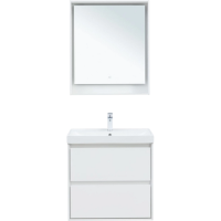 Мебель для ванной комнаты Aquanet Милан 70 подвесная, белая глянцевая