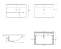 Мебель для ванной комнаты Aquanet Милан 70 подвесная, белая глянцевая