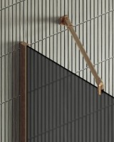 Душевая перегородка Maybahglass MGD-1356-2ш 99 см, профиль бронза, стекло графит матовое