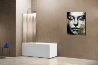 Шторка на ванну Vincea VSB-11800CH 80 см, профиль хром, стекло шиншилла