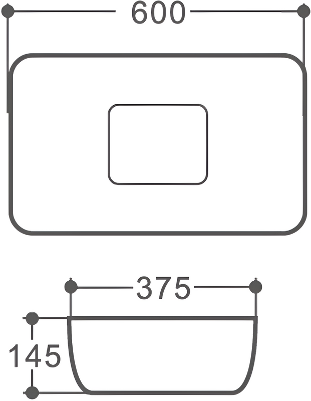 Мебель для ванной комнаты Orange Line 100 подвесная, 2 ящика, матовый графит с раковиной B07-600W