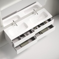 Тумба с раковиной Sancos Folk 160 подвесная, bianco, раковина CN7023