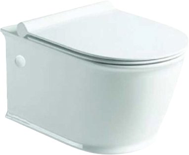 Унитаз подвесной SantiLine SL-5009 безободковый, с микролифтом
