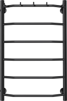 Полотенцесушитель электрический Secado Агата 1 К 80x50 см, подключение справа, матовый черный, лесенка