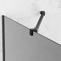Душевая перегородка Berges Sky Black 064012 80 см, профиль черный матовый, стекло тонированное