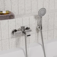 Смеситель для ванны с душем Wasserkraft Lopau 3201 хром Смеситель для ванны с душем Wasserkraft Lopau 3201 хром