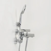 Смеситель для ванны с душем Wasserkraft Lopau 3201 хром Смеситель для ванны с душем Wasserkraft Lopau 3201 хром