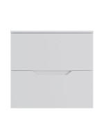 Тумба с раковиной Orange Line 60 подвесная, 2 ящика, матовая белая с раковиной B02-460MB