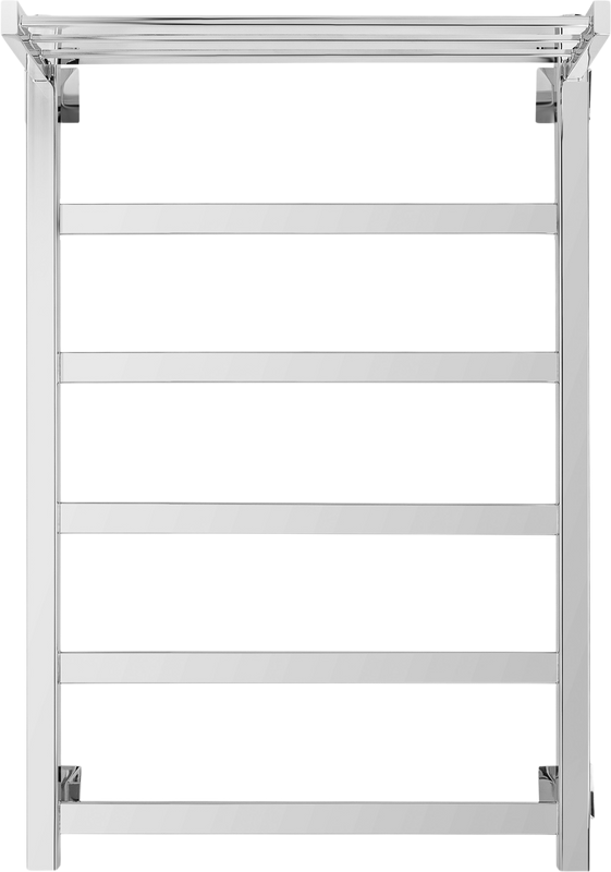 Полотенцесушитель электрический Secado Корсико 1 СП R 85x55 см, подключение справа, хром, лесенка, с полкой