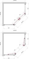 Душевой уголок BelBagno Uno 195 P 2 90 C Cr стекло прозрачное