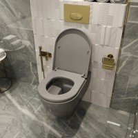 Унитаз подвесной BOCCHI Venezia 1295-006-0129 серый матовый, с микролифтом