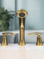 Смеситель на борт ванны AltroBagno Beatrice 020103 Or С ВНУТРЕННЕЙ ЧАСТЬЮ, золото