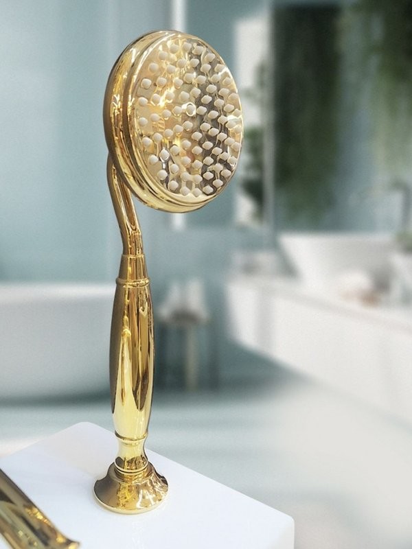 Смеситель на борт ванны AltroBagno Beatrice 020103 Or С ВНУТРЕННЕЙ ЧАСТЬЮ, золото