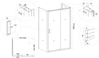 Душевой уголок Veconi Rovigo RV-046B 100x90 Душевой уголок Veconi Rovigo RV-046B 100x90