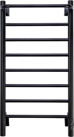 Полотенцесушитель электрический Comfysan Capri EC-8 80х40 80x45 см, подключение справа, слева, матовый черный, лесенка, из стали