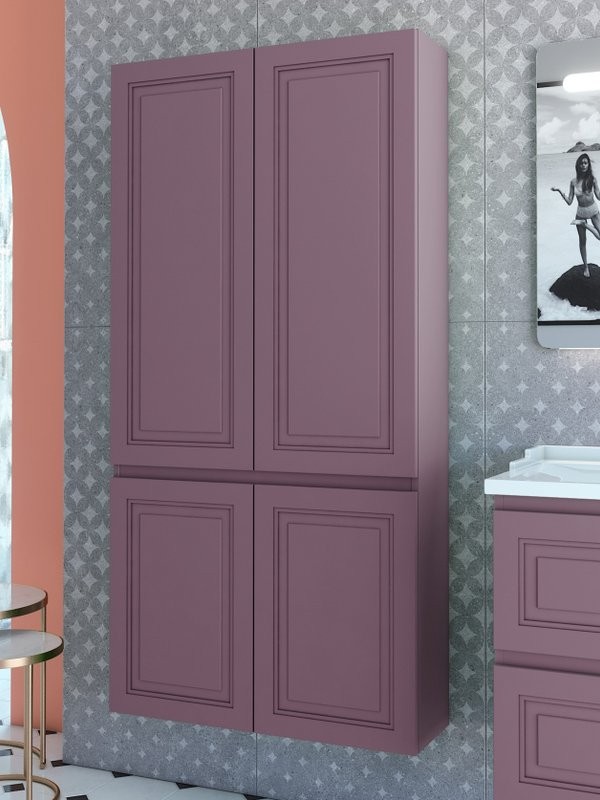 Шкаф-пенал для ванной Caprigo Wales Смальти 80 лиловый