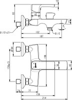Смеситель для ванны с душем Lemark Ursus LM7214BL