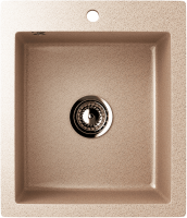 Мойка кухонная Ulgran U-404 302 песочная + дозатор U-01 песочный