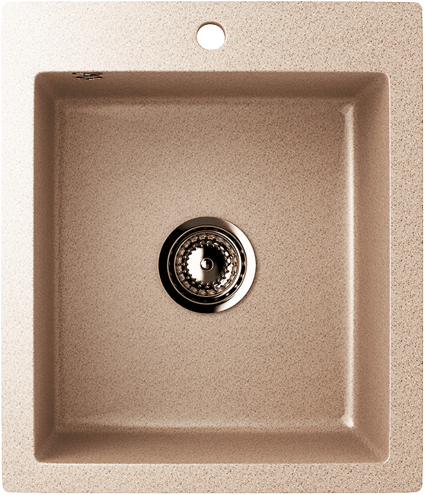 Мойка кухонная Ulgran U-404 302 песочная + дозатор U-01 песочный