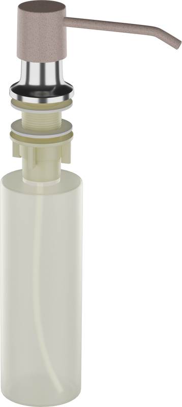 Мойка кухонная Ulgran U-404 302 песочная + дозатор U-01 песочный