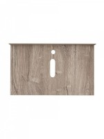 Столешница с раковиной Teymi Helmi 80 дуб кашмир, раковина Solli 41,  с черными кронштейнами