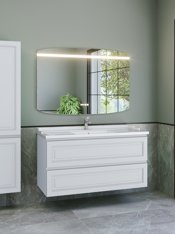 Мебель для ванной комнаты Caprigo Wales 120 матовая белая