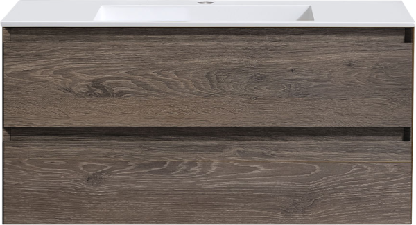 Тумба под раковину Vincea Luka 100, подвесная, 2 ящика, темный дуб