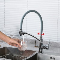 Смеситель для кухни Gappo G4398-17 с гибким изливом, хром