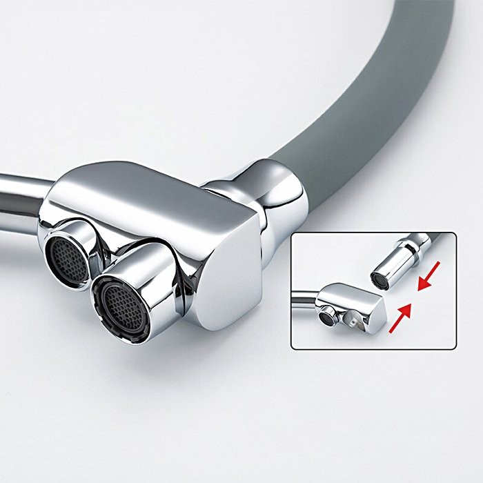 Смеситель для кухни Gappo G4398-17 с гибким изливом, хром