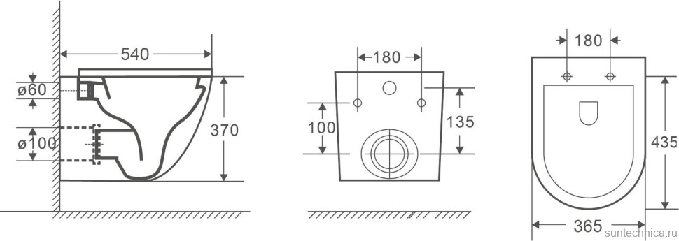 Унитаз подвесной Weltwasser WW Merzbach 041 XL MT-BL безободковый, с микролифтом, матовый черный