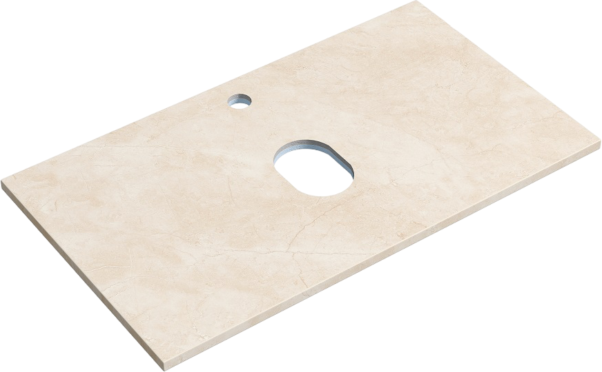 Тумба с раковиной Sancos Very 80 см, doha soft, столешница бежевая, раковина CN6015