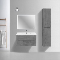 Мебель для ванной комнаты Vincea Mia Slim 90, 2 ящика, бетон