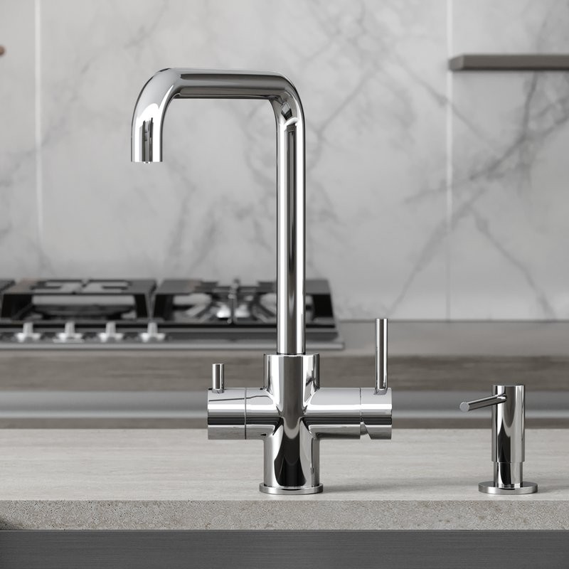 Смеситель для кухни Sancos Vela, с краном под фильтр для питьевой воды, хром, SC4013CH