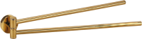 Полотенцедержатель Bemeta Brilo 161204190 двойной, поворотный, gold polished