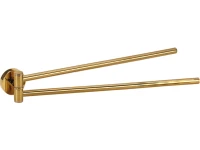 Полотенцедержатель Bemeta Brilo 161204190 двойной, поворотный, gold polished