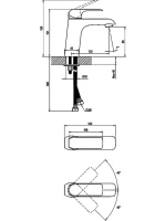 Смеситель для раковины Ravak Flat X070173 черный матовый Смеситель для раковины Ravak Flat X070173 черный матовый