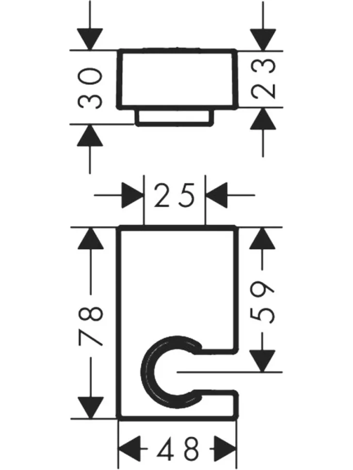 Настенный держатель Hansgrohe Porter E 28387700