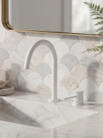 Смеситель для раковины AltroBagno Биланча 010906MW матовый белый