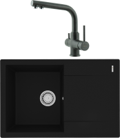 Комплект Мойка Lemark Imandra 760 9910025 антрацит + Смеситель Comfort LM3061PAN антрацит