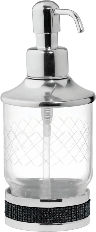 Дозатор Boheme Royal Cristal Black настольный, хром