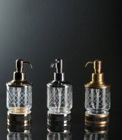 Дозатор Boheme Royal Cristal Black настольный, хром