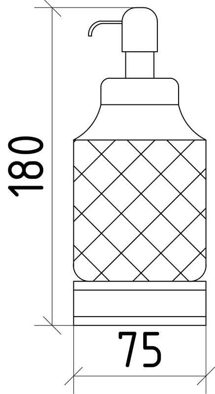 Дозатор Boheme Royal Cristal Black настольный, хром