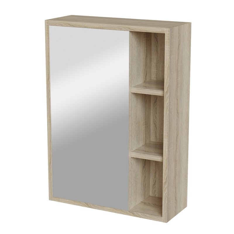 Зеркальный шкаф "МИЛТОН-50" Дуб сонома (ЛДСП)