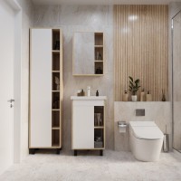 Зеркальный шкаф "МИЛТОН-50" Дуб сонома (ЛДСП) Зеркальный шкаф "МИЛТОН-50" Дуб сонома (ЛДСП)