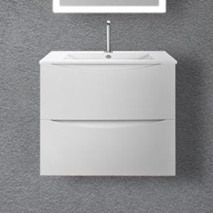 Тумба под раковину Vincea Mia 60, подвесная, белая глянцевая