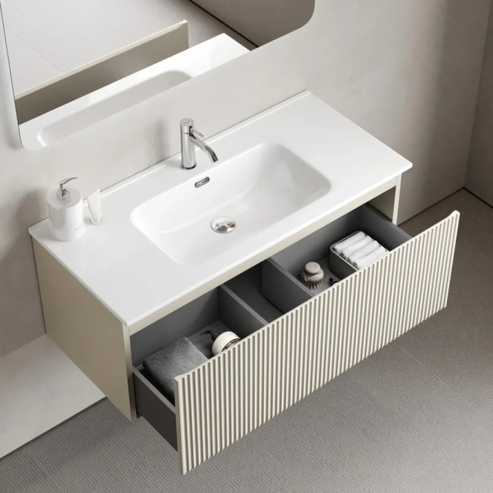 Тумба под раковину без столешницы Sancos Snob R 1.0 100 beige soft
