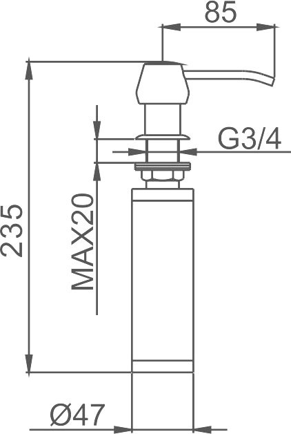 Дозатор для кухонной мойки Haiba HB405