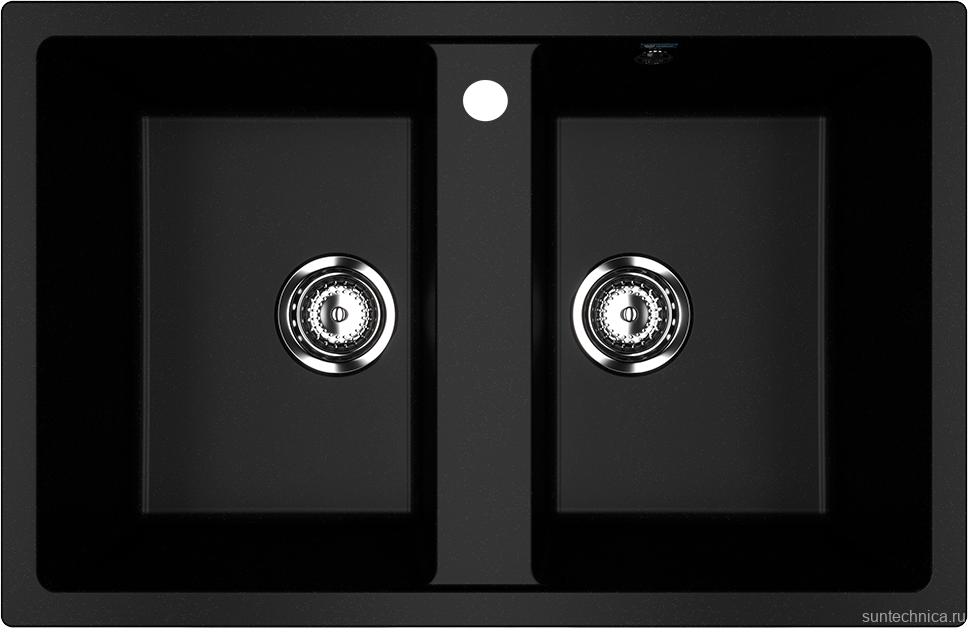 Мойка кухонная Ulgran U-608 -344 ультра-черная