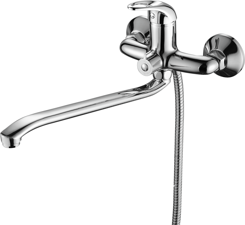 Смеситель с длинным изливом для ванны Fashun A2237 хром