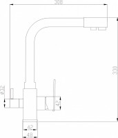 Смеситель для кухни Steel Hammer SH 805 Black Cr